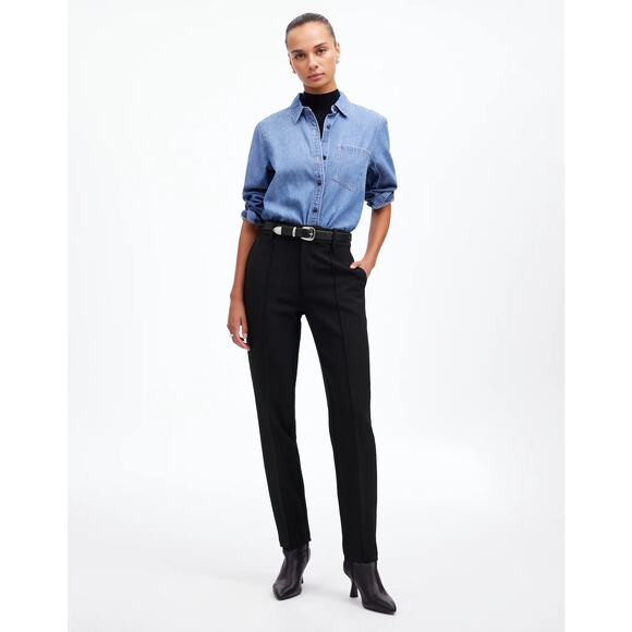 NEW Madewell‎ Women’s Size 4 True Black Mid-Rise Slim Ankle Pant NWT - Picture 1 of 8